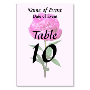 Tarjeta De Mesa Peonía rosa oscuro