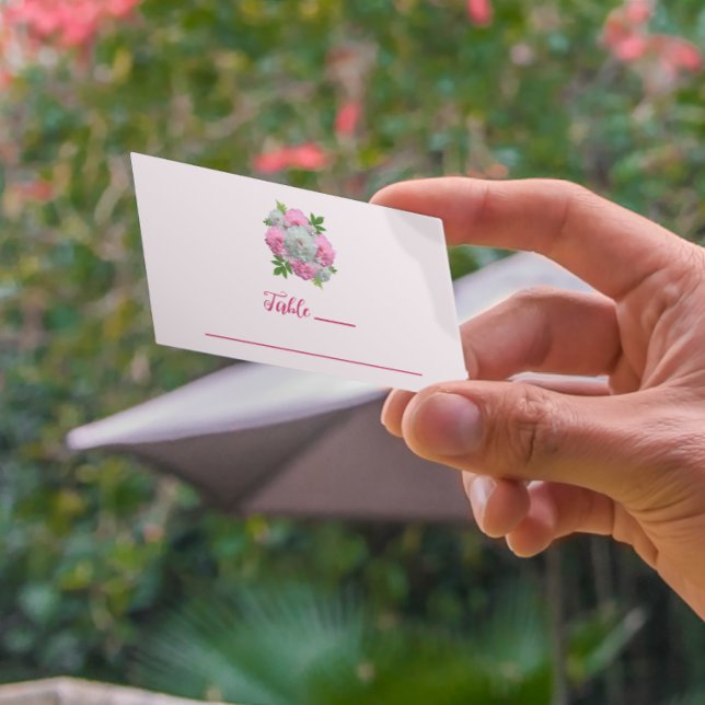Tarjeta De Mesa Peony Bouquet Boda (Subido por el creador)