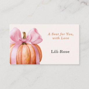 Tarjeta De Mesa Pequeña Baby Shower de calabaza - Caída de arco ro