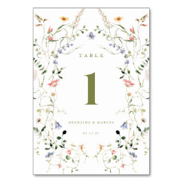 Tarjeta De Mesa Pequeña Boda Jardín