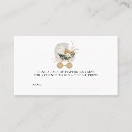 Tarjeta De Mesa Pequeño billete de nevado Baby Shower Diaper Raffl