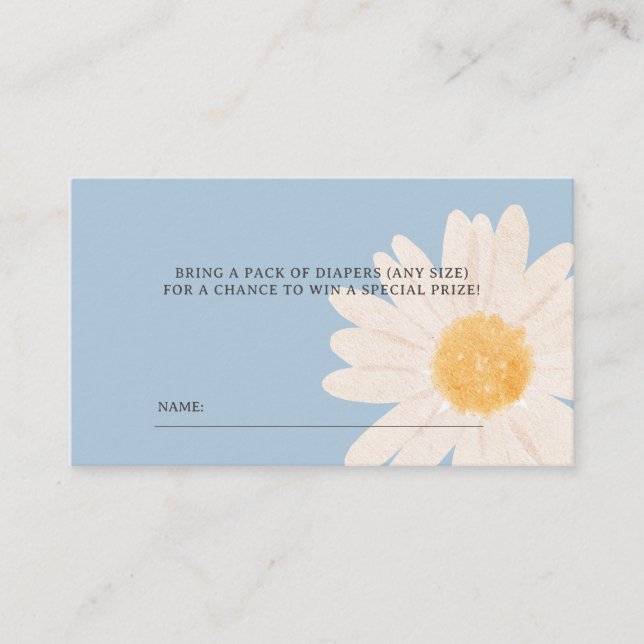 Tarjeta De Mesa Pequeño boleto para pañales Baby Shower de margari (Anverso)