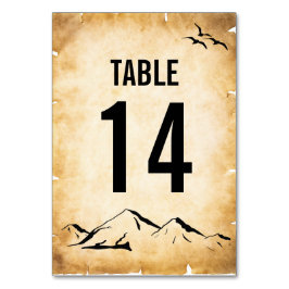 Tarjeta De Mesa Pergamino Rústico Vintage de Flourish