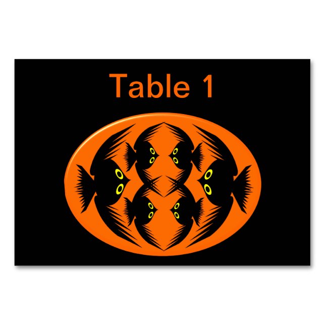 Tarjeta de mesa personalizable de cuervos de Hallo (Anverso)