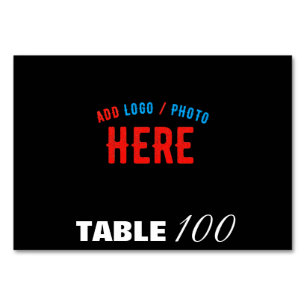 TARJETA DE MESA PERSONALIZABLE MODERNO ESTILO NEGRO VERIFICADO MAR