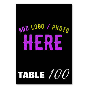 TARJETA DE MESA PERSONALIZABLE MODERNO ESTILO NEGRO VERIFICADO MAR