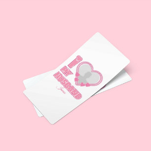 Tarjeta De Mesa Personalizado Amo a mi esposo – Agregar foto y nom