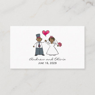 Tarjeta De Mesa Personalizado Boda Pareja Novia y Groom Fuchsia Co