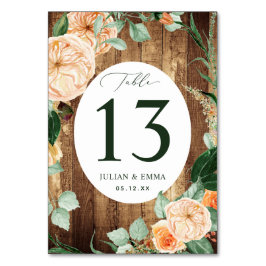 Tarjeta De Mesa Personalizado de Bosque Botánico Rústico de Carpin