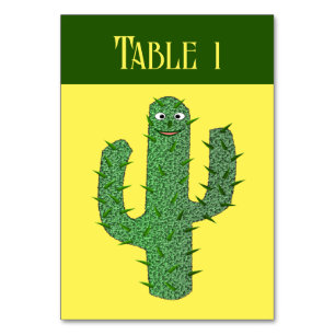 Tarjeta De Mesa Personalizado de Cactus Happy Day of the Dead