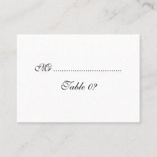 Tarjeta De Mesa Personalizado de disposición de bodas de asiento d