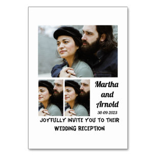 Tarjeta De Mesa Personalizado de la recepción de bodas 3 Collage d