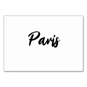 Tarjeta De Mesa Personalizado de Moda moderna Boda de viaje Nombre