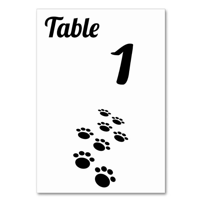 Tarjeta De Mesa Personalizado Fiesta de perro (Anverso)
