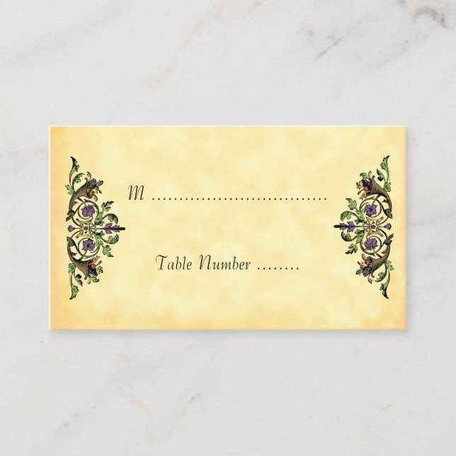Tarjeta De Mesa Personalizado Harvest Cornucopia Table Template (Anverso)