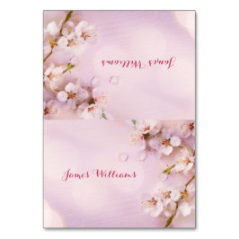 Tarjeta De Mesa Personalizado Pink Cherry Blossom Boda Place Cards