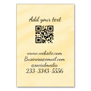 Tarjeta De Mesa personalizado simple código QR agregar su nombre t