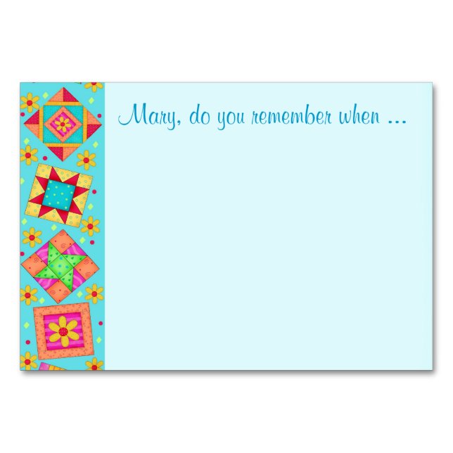 Tarjeta De Mesa Personalizado Turquoise Aqua Blue RSVP (Anverso)