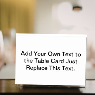 Tarjeta De Mesa Personalizar Agregar nombre Foto o Obra de arte