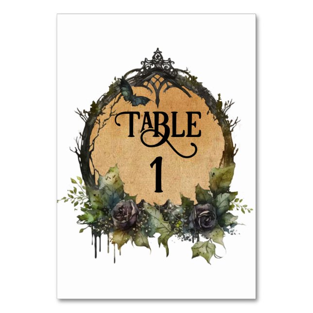 Tarjeta De Mesa Personalizar Vintage acuarela (Anverso)