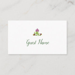 Tarjeta De Mesa Personalized Folk Floral Wedding Place Card