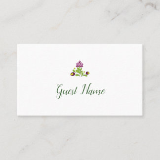Tarjeta De Mesa Personalized Folk Floral Wedding Place Card