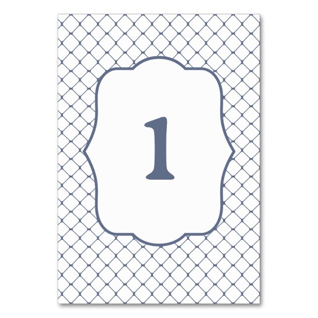 Tarjeta De Mesa Pesca Número de tabla neto Acero Azul (Anverso)