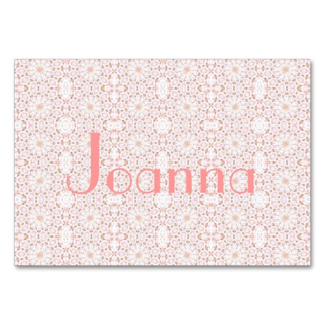 Tarjeta De Mesa Pestaña horizontal floral de 3,5" x 5", básica (Anverso)