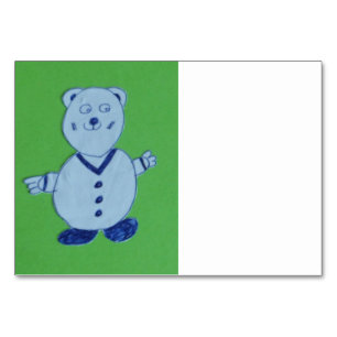 Tarjeta De Mesa Pestaña horizontal Mike 3,5" x 5"