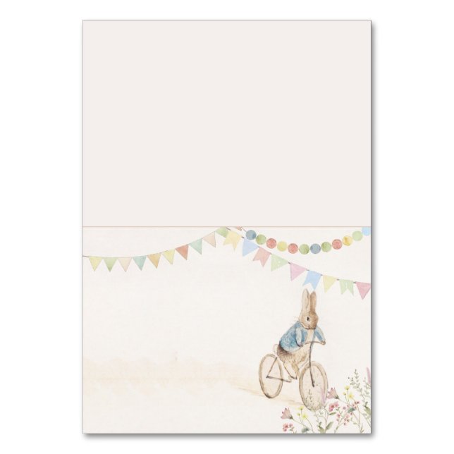 Tarjeta De Mesa Peter the Rabbit Bunny Baby Shower Place Card (Anverso)