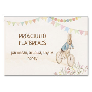 Tarjeta De Mesa Peter the Rabbit Bunny Gender Neutral Buffet Food