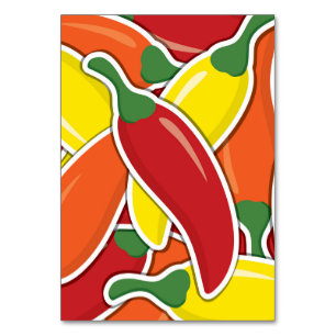 Tarjeta De Mesa Pimientos mixtos de chile fundido