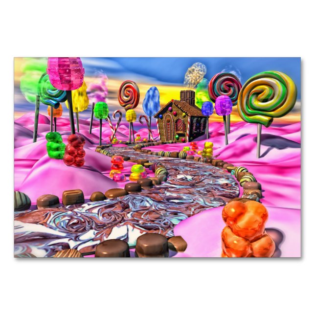 Tarjeta De Mesa Pink Candyland (Anverso)