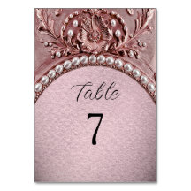 Pink Flower Table Number