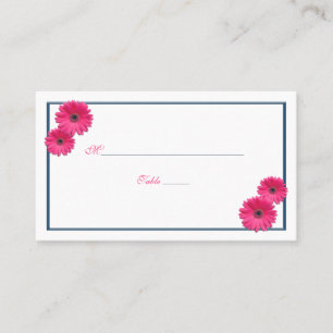 Tarjeta De Mesa Pink Gerbera Daisy Boda