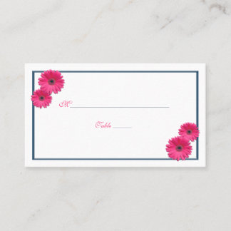Tarjeta De Mesa Pink Gerbera Daisy Boda