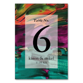 Tarjeta De Mesa Pintura abstracta acrílica