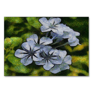 Tarjeta De Mesa Pintura Delicada Blue Plumbago Blossom