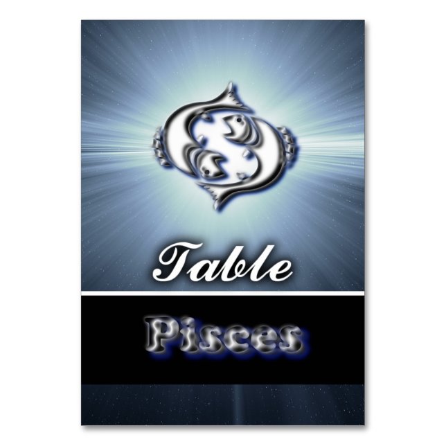 Tarjeta De Mesa Pisces (Anverso)