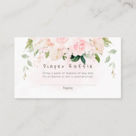 Tarjeta De Mesa PixDezines Diaper Raffle Rubor Rosas Anthuriums