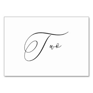Tarjeta De Mesa PixDezines Elegante caligrafía romántica 2
