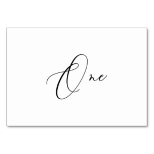 Tarjeta De Mesa PixDezines Elegante Caligrafía Romántica Uno 1