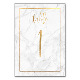 Tarjeta De Mesa PixDezines Faux Gold/Table no 1+/Marble