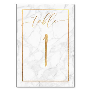 Tarjeta De Mesa PixDezines Faux Gold/Table no 1+/Marble