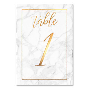 Tarjeta De Mesa PixDezines Faux Gold/Table no 1+/Marble