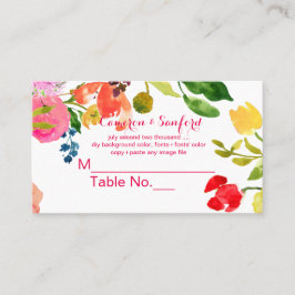 Tarjeta De Mesa PixDezines ranunculus/acuarela/floral/tarjeta de l