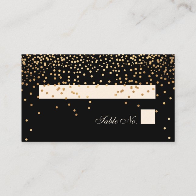 Tarjeta De Mesa PixDezines Sprinkles/Faux Gold/Place Cards (Anverso)