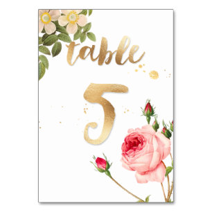 Tarjeta De Mesa PixDezines Tabla 5/Rosas/Redoute