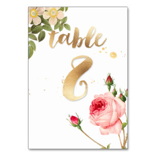 Tarjeta De Mesa PixDezines Tabla 8/Rosas/Redoute