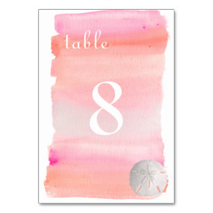 Tarjeta De Mesa PixDezines Watercolor /Beach Table No.